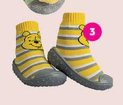 Winnie The Pooh Rubber Sole Sock (12-18 Months)-Per Pair
