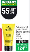 Schwarzkopf Got2b Glued Styling Spiking Glue-150ml