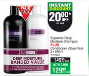 Supreme Deep Moisture Shampoo Plus Conditioner Value Pack 2 x 946ml-Per Pack