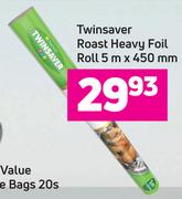 Twinsaver Roast Heavy Foil Roll 5m x 450mm