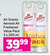 Air Scents Aerosol Air Freshener Value Pack-3 x 200ml Per Pack