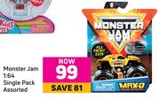 Monster Jam 1:64 Single Pack Assorted