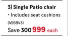 Contour Single Patio Chair-Each