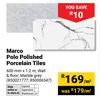 Marco Polo Polished Porcelain Tiles-600mm x 1.2m Per Sqm