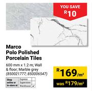 Marco Polo Polished Porcelain Tiles-600mm x 1.2m Per Sqm