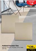 Polished Porcelain Tiles-600mm x 600mm Per Sqm
