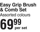 Safety 1st Easy Grip Brush & Comb Set Assorted Colours-Per Set