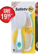 Safety 1st Easy Grip Brush & Comb Set Assorted Colours-Per Set
