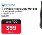 Stingray 4 Piece Heavy Duty Mat Set-Per Set