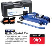 Topline 2000Kg Trolley Jack 2 Ton-Each
