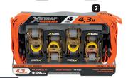 Motoquip X-Strap 4.3m Heavy Duty Ratchet Tie Downs-Per 4 Pack