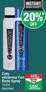 Coty Exclamation Body Spray Assorted-150ml Each