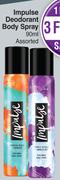 Impulse Deodorant Body Spray Assorted-90ml