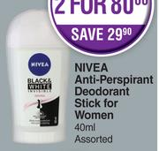 Nivea Anti Perspirant Deodorant Stick For Women Assorted-40ml