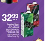Robertson Winery Crisp Dry White, Extra Light White, Natural Sweet White-1Ltr Each