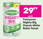 Twinsaver Mighty ig Classic White Roller Towel-Each