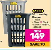 Addis 56Ltr Laundry Hamper-Each