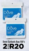 Dove Earbuds Bag 100's Pack-For 2