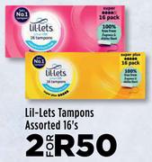 Lil-Lets Tampons Assorted 16's-For 2