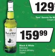Black & White Blended Scotch Whisky-750ml