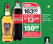 Red Heart Spiced 750ml & Coca Cola 1L-Per Combo