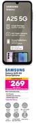 Samsung Galaxy A25 5G Smartphone-On 1.3GB Red Top Up Core More Data