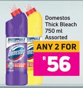 Domestos Thick Bleach 750ml Assorted- For Any 2