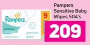 Pampers Sensitive Baby Wipes- 504's Pack
