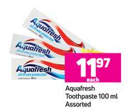 Aquafresh Toothpaste 100ml Assorted-Each
