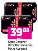 Kotex Designer Ultra Thin Pads Duo Packs Assorted- Each