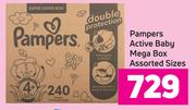 Pampers Active Baby Mega Box (Assorted Sizes)