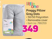Little One Preggy Pillow Grey Dots