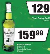 Black & White Blended Scotch Whisky-750ml