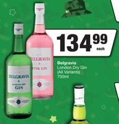 Belgravia London Dry Gin (All Variants)-750ml Each
