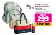Little One Polka Bear Or Little Bear Or Colour Block Nappy Bag-Each