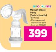Snookums Manual Breast Pump Swivel Handle