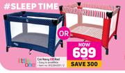 Little One Cot Navy Or Red-Each