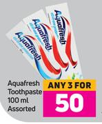 Aquafresh Toothpaste Assorted-For 3 x 100ml