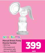 Snookums Manual Breast Pump (Swivle Handle)-Each