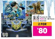 RGS Puzzles 24-36 + 48-60 Pieces Assorted-For 2