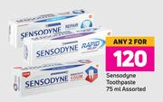 Sensodyne Toothpaste Assorted-For Any 2 x 75ml