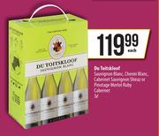 Du Toitskloof Sauvignon, Chenin Blanc, Cabernet Sauvignon Shiraz,Pinotage Merlot Ruby Cabernet-3L EA