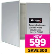 Wildberry Double Bathroom Cabinet (White)-Each