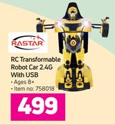 Rastar RC Transformable Robot Car 2.4G With USB