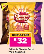 Willards Cheese Curls Assorted-For Any 3 x 90g