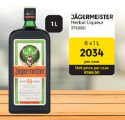 Jagermeister Herbal Liqueur-6 x 1L Per Case
