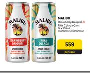 Malibu Strawberry Daiquiri Or Pina Colada Cans-24 x 300ml Per Case