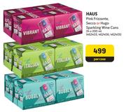 Haus Pink Frizzante Secco Or Hugo Sparkling Wine Cas-24 x 200ml Per Case