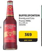 Buffelsfontein Brandy & Cola Premix NRBs-24 x 275ml Per Case