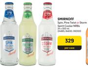 Smirnoff Spin, Pine, Twist Or Storm Spirit Cooler NRBs-24 x 300ml Per Case